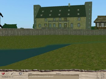 Blick von Süden auf das Schloss