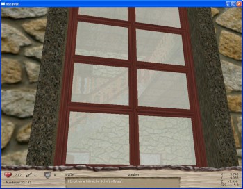 Schloss mit transparentem Fenster