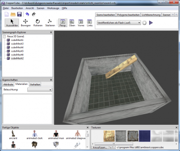 1) Szene im Coppercube