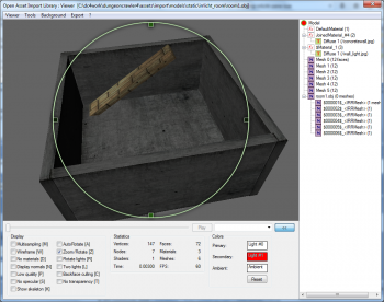2) Szene im Assimp-Viewer