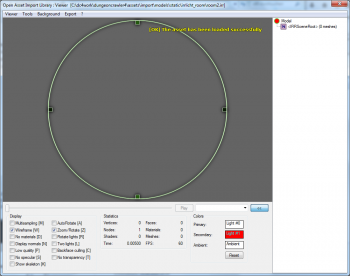 Szene in Assimp 3.1.1 (latest binary) -&gt; nüx