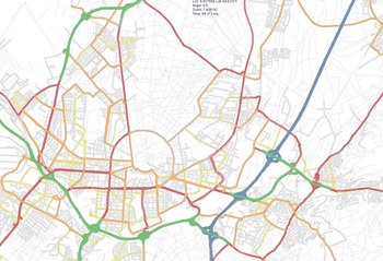 Straßenkarte, alle Linien werden on-the-fly generiert und gerendert